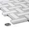 Apollo Tile Sample of Desert White Basket Weave  10.9"x10.9" Marble Mosaic Tile APLSAH99B37EC90 Sample - alternate 3